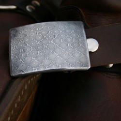 Damascus Steel Waist Belt Buckle
